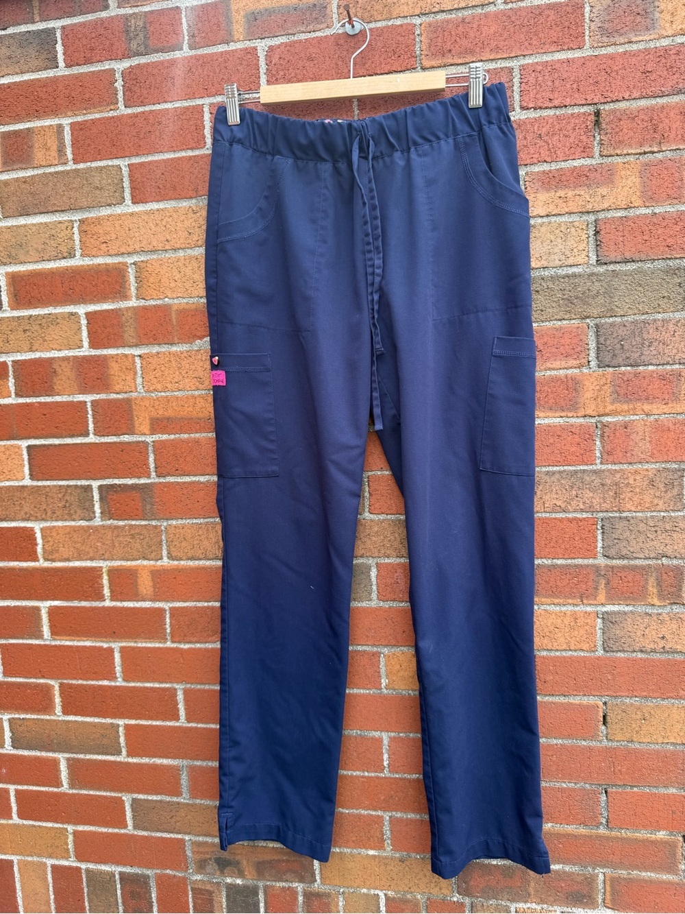 Betsey Johnson Navy Scrub Pants Tall Medium Stretch Medical Nursing Uniform